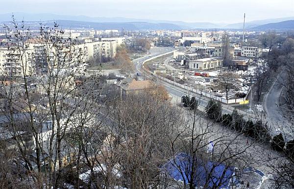 Pohled z hradu na Užhorod