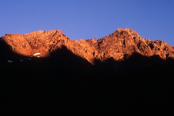 Pohoří Kačkar, západ slunce