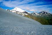 Rusko, Centrální Kavkaz, 12.7.2004, pohled na Elbrus ze sedla Syltran.