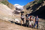 Rusko, Centrální Kavkaz, 8.7.2004, ledopády z Elbrusu na konci doliny Irik.